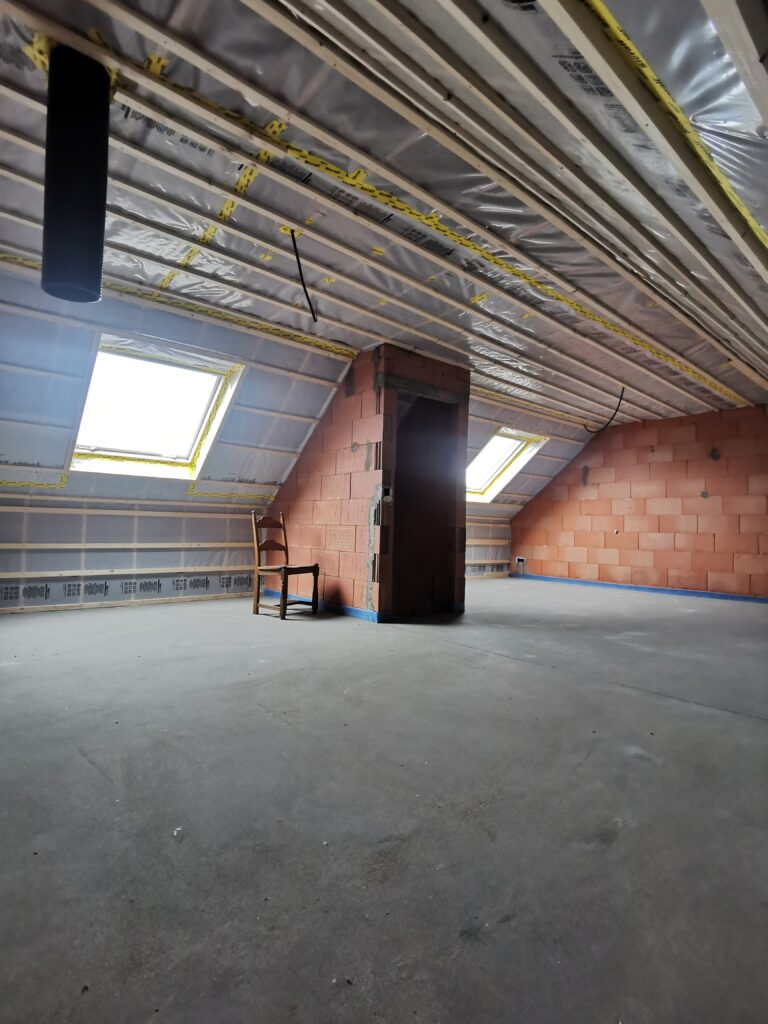 Dakisolatie aan de binnenzijde